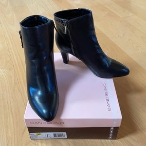 NWB — Bandolino Black Leather Heeled Boots